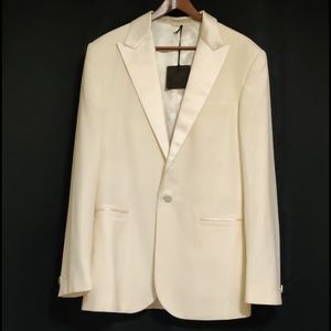 Versace off-white silk blazer